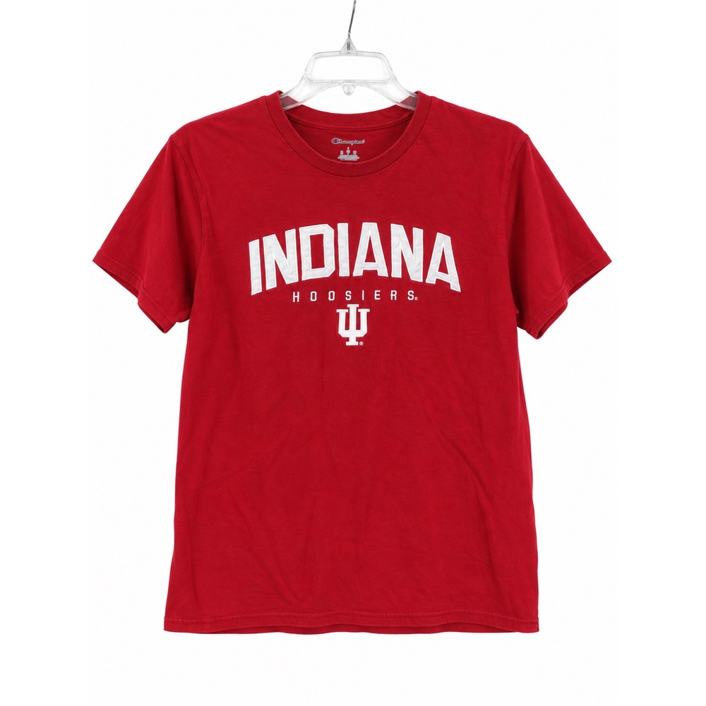 Champion Indiana Hoosiers T-Shirt Mens Large Red Short Sleeve IU NCAA Graphic
